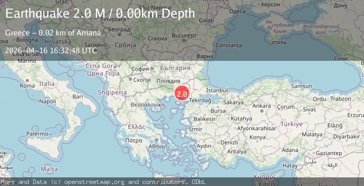 Map of Greece-Bulgaria border region