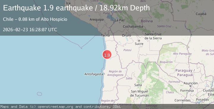 Map of Tarapaca, Chile
