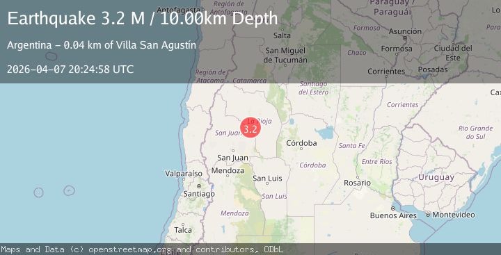 Map of La Rioja, Argentina