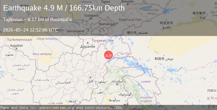 Map of Tajikistan