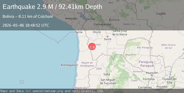Map of Potosi, Bolivia