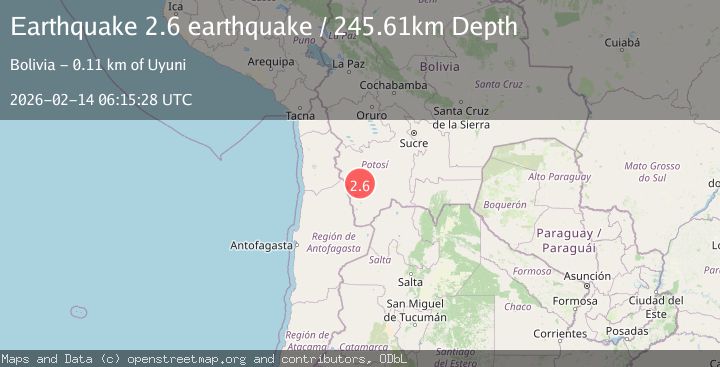 Map of Potosi, Bolivia