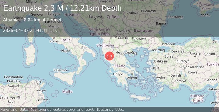 Map of Greece-Albania border region