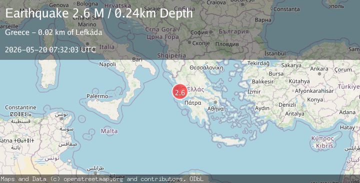 Map of Near the coast of Greece
