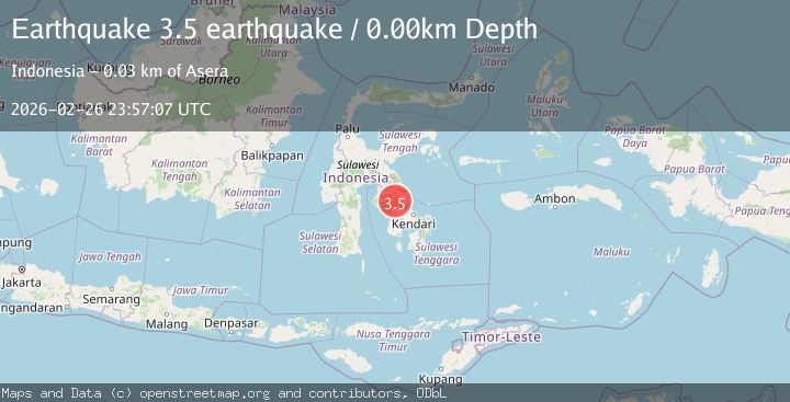 Map of Sulawesi, Indonesia