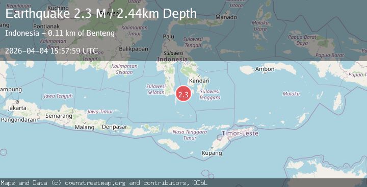 Map of Sulawesi, Indonesia