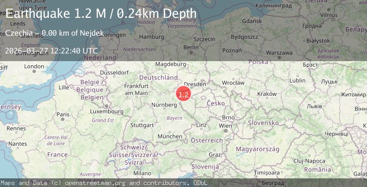 Map of Germany-Czech Republic border region