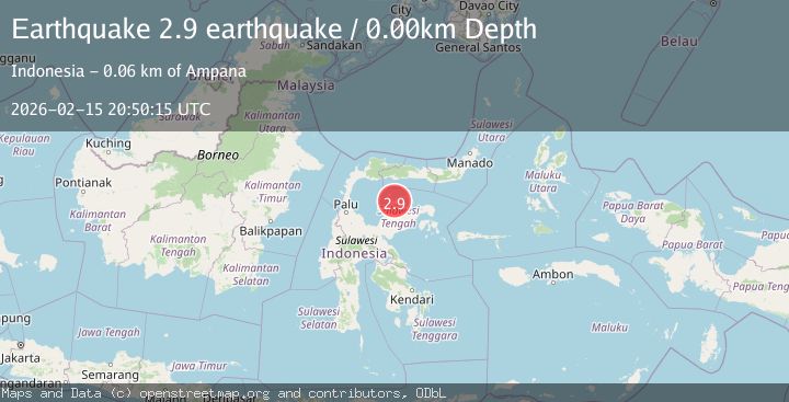 Map of Minahasa, Sulawesi, Indonesia