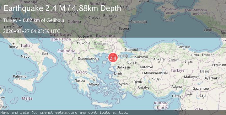 Map of Marmara Region, Turkey