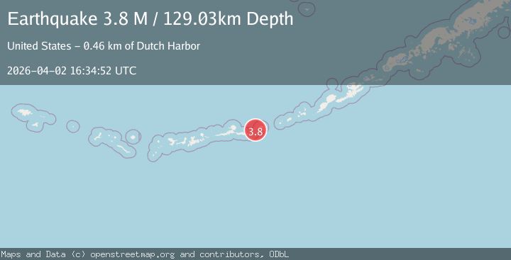 Map of Andreanof Islands, Aleutian Islands, Alaska