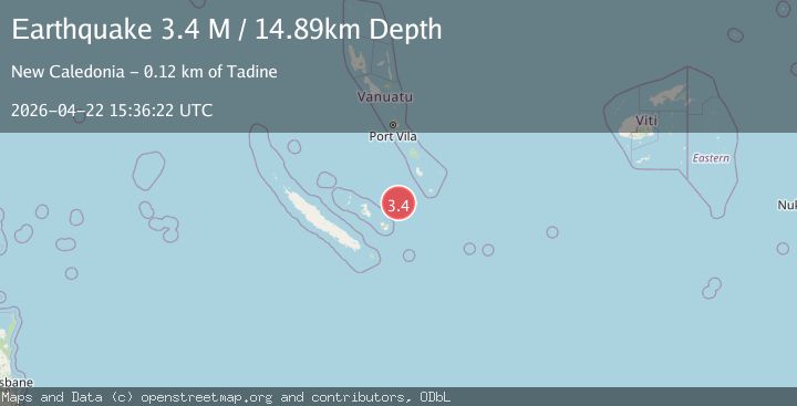 Map of Loyalty Islands, New Caledonia
