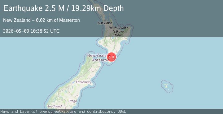 Map of Masterton District, New Zealand