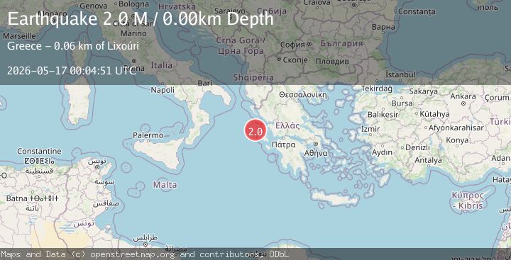 Map of Near the coast of Greece