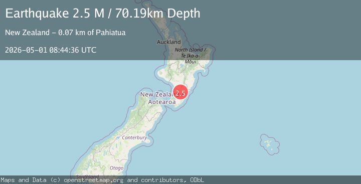 Map of Tararua District, New Zealand