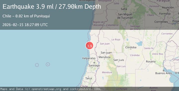 Map of offshore Coquimbo, Chile