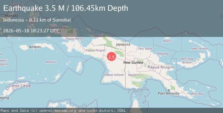 Map of Papua, Indonesia