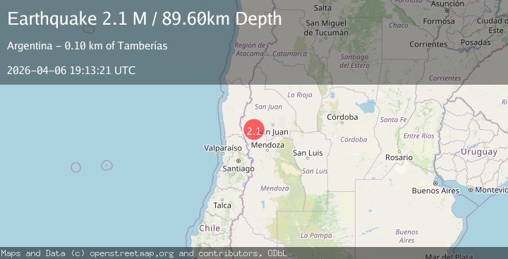 Map of San Juan, Argentina