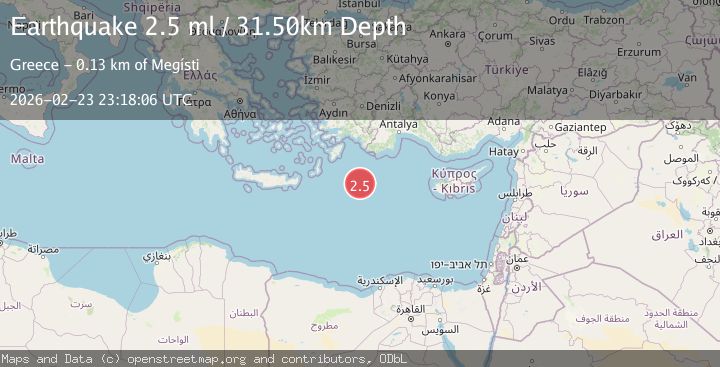 Map of eastern Mediterranean Sea