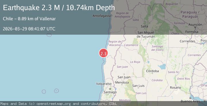 Map of offshore Atacama, Chile