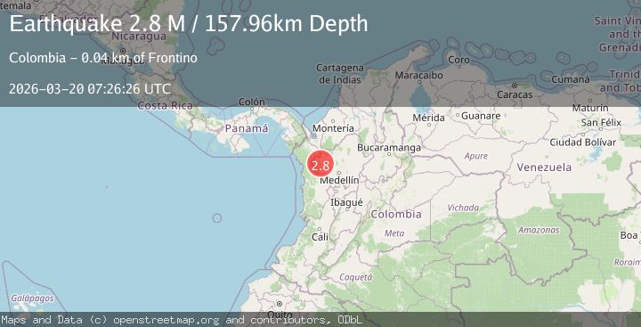 Map of northern Colombia