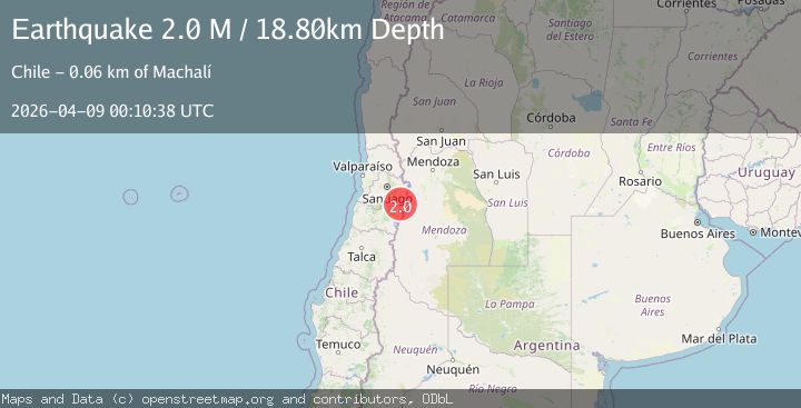Map of Region Metropolitana, Chile