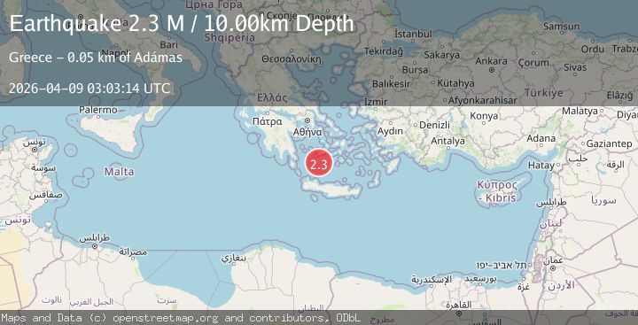 Map of Offshore southern Greece