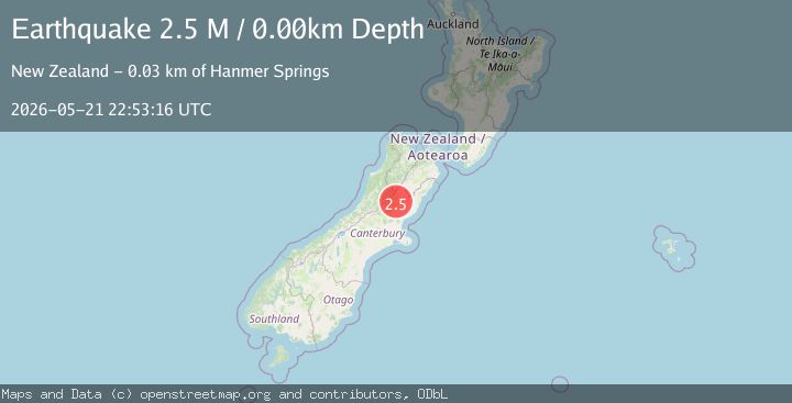 Map of Hurunui District, New Zealand