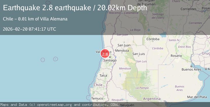 Map of Valparaiso, Chile