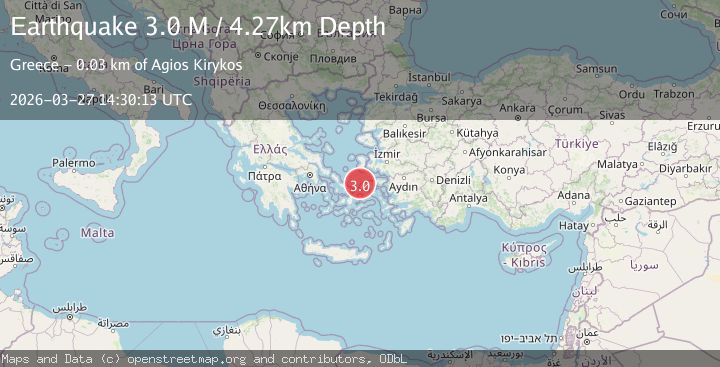 Map of Dodecanese Islands, Greece