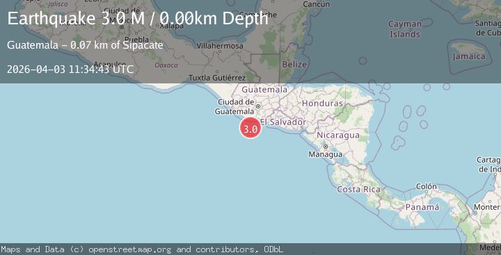Map of offshore Guatemala