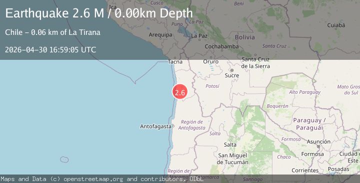 Map of Tarapaca, Chile