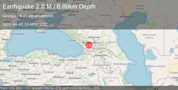 Map of Georgia (Sak'art'velo)