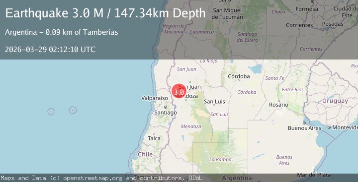 Map of Mendoza, Argentina