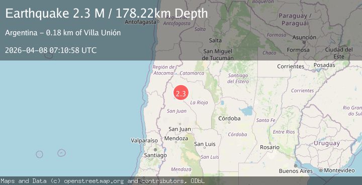 Map of La Rioja, Argentina