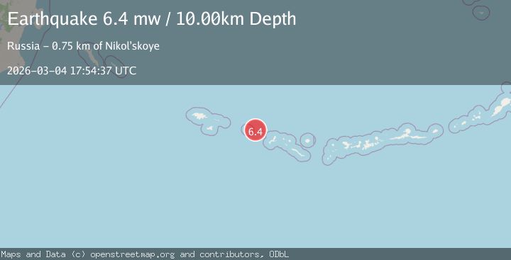 Map of Rat Islands, Aleutian Islands, Alaska