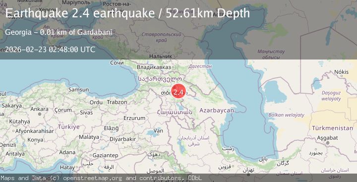 Map of Georgia (Sak'art'velo)