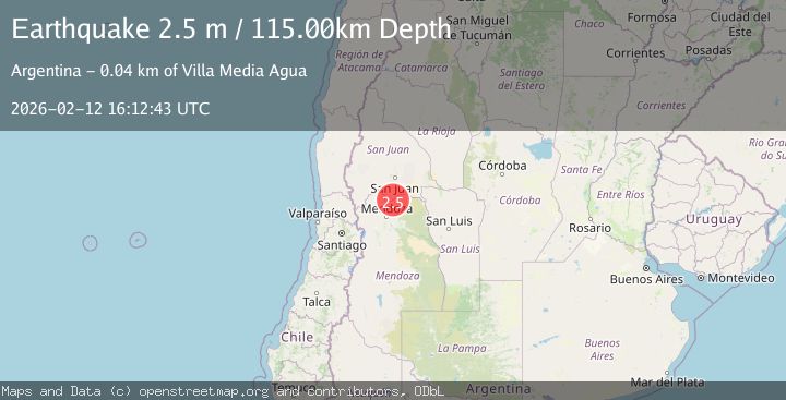 Map of Mendoza, Argentina