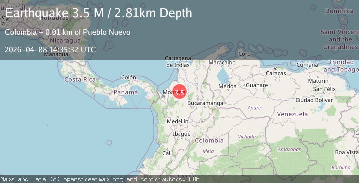 Map of northern Colombia