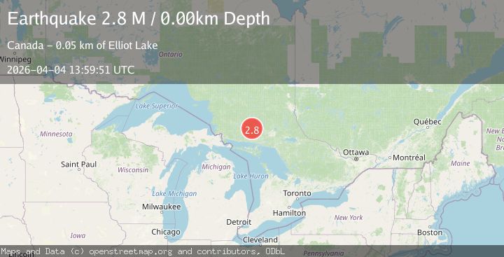Map of Ontario, Canada