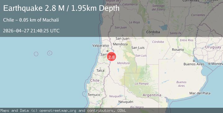 Map of Region Metropolitana, Chile