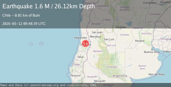 Map of Region Metropolitana, Chile