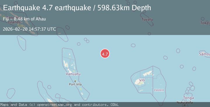 Map of Vanuatu region