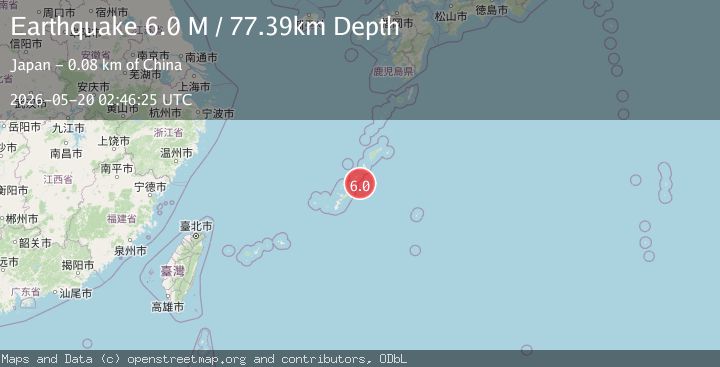 Map of Ryukyu Islands, Japan