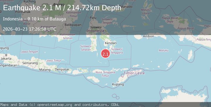 Map of Sulawesi, Indonesia