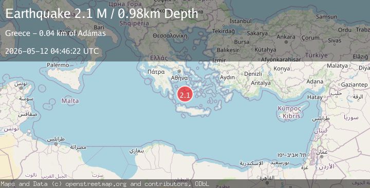 Map of Offshore southern Greece