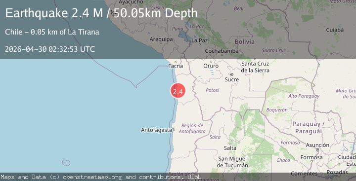 Map of Tarapaca, Chile
