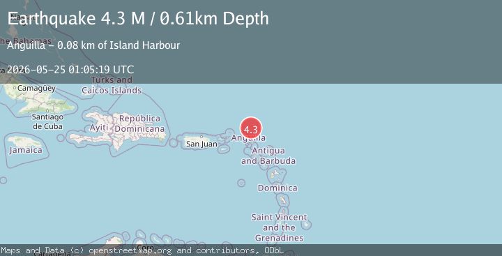 Map of Anguilla region, Leeward Islands