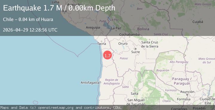 Map of Tarapaca, Chile