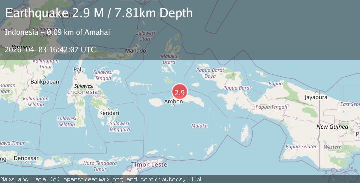 Map of Ceram Sea, Indonesia