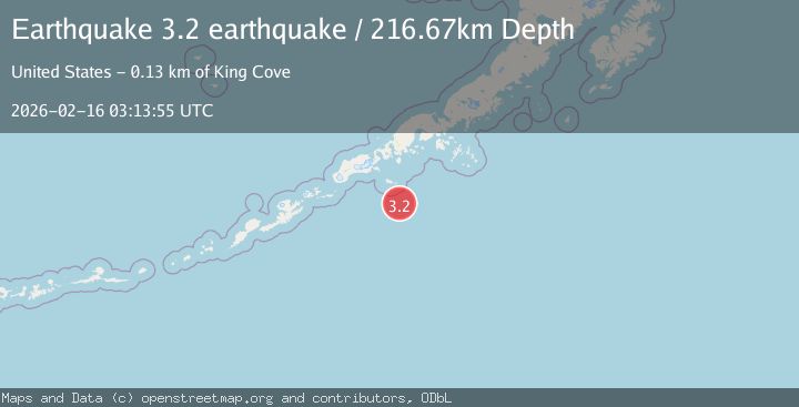 Map of south of Alaska